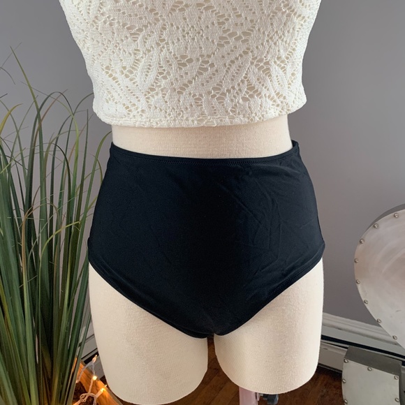 aerie Other - Aerie Black Hi-Waisted Swim Bottoms - Size L
